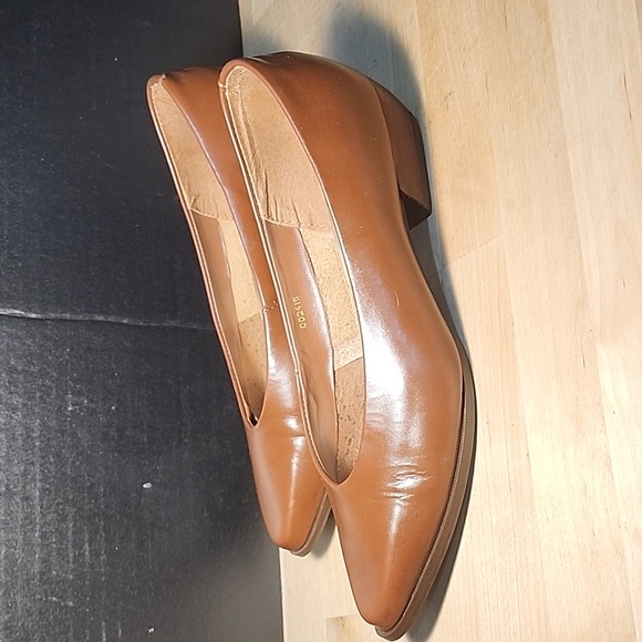 Women’s  Brown Leather Shoes, 1" Heels Studio Roma, Size 6, Brazil - Picture 5 of 8